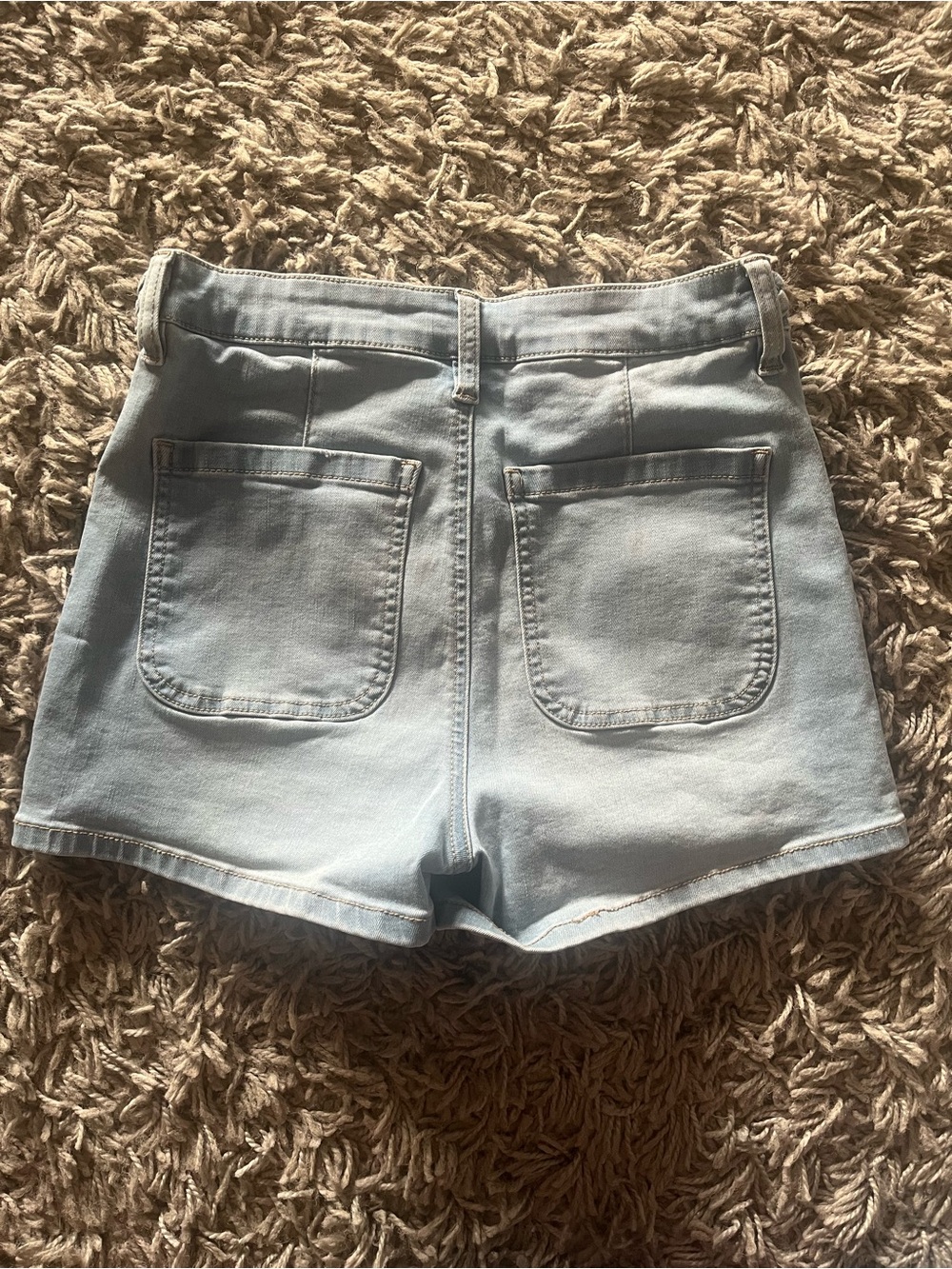 Celebrity Pink Light Blue Braided Waist Denim Shorts - Picture 2 of 4